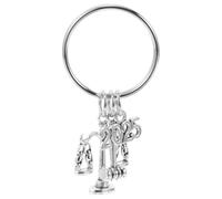 Milisten Porte-Clés Avocat Marteau de Justice et Balance Symbole d'Autorité Accessoire pour Remise de Diplôme Étudiants Présent Décoration pour Paquet à Dos et Porte-Clés de Voiture