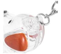 Milisten Porte-clés Capsule Commémorative Poils Chien Boîte De Rangement Transparente pour Souvenir Sentimental Pendentif Décoratif Léger pour Porte-Bagages Et Clés Compagnon Fidèle