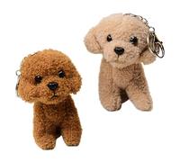 Milisten Porte-Clés en Peluche Chien Adorable Pendentif Paquet Mignon Pendentif à L'Usure pour Garçon et Filles Accessoire Portable pour Clés Décoration de Paquet Lot de 2