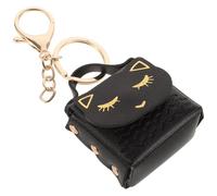 Milisten Porte-clés Multifonction Chat Mignon Noir, Mini Porte-Monnaie en Matériau Solide, Petit Porte-clés Portefeuille Léger pour Fille, Accessoire Paquet à Main Présent et Usage