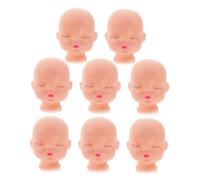 Milisten Porte-clés Tête De Poupée DIY en Vinyle Souple Petit Taille, Lot De 8 Pièces, Accessoires Artisanaux Garçon Et Filles, Création De Poupées Décoration Maison, Projet Loisirs Créatifs