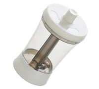 Milisten Pot à Sel à Poussoir en Verre Blanc Hermétique, Bouteille D'assaisonnement Pratique Cuisine, Pot Doseur de Sel pour Conservation Fraîcheur, 1 Pièce, pour Cuisson et Table