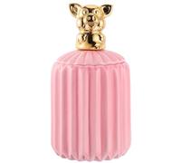 Milisten Pot de Rangement en Céramique avec Couvercle d'animal, Bocal à Bonbons et Pot à Bijoux Créatif, Décoratif et Compact pour Chambre et Commode, Accessoire de Rangement Fonctionnel