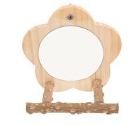 Milisten Poteau De Support De Miroir Perroquet Charnières à Fermeture Douce Rochet Volets Réglables Perroquet Oiseau Décoratif Stores Verticaux Perroquet Oiseau De Compagnie Aboyer en Bois