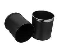 Milisten Poubelle Ronde 10l en Acier Inoxydable Double Couche, Poubelle de Bureau et Salle de Bain, Conteneur à Déchets Professionnel Ignifuge, Maison et Hôtel