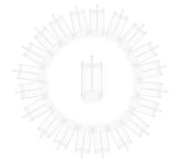 Milisten Poussoir à Gâteau Rond 30 Pcs en Polypropylène Transparent Étanche Tube à Gâteau pour Pâtisserie DIY Accessoire la Cuisine Fêtes, Anniversaires, Goûters