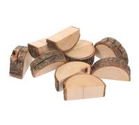 Milisten Présentoir à Cartes Demi-Sphère en Bois Naturel Lot de 10, Porte-Noms Stable pour Cartes et Photos, Conçu pour Salons et Événements Commerciaux