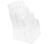 Milisten Présentoir à Prospectus de Table A5 en Acrylique, Incliné | Rangement Classé, Design Simple et Créatif, pour Bureau et Dortoir Scolaire, Adapté aux Livres et Cahiers
