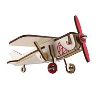 Milisten Puzzle 3D en Bois d'avion à Assembler Jouet Éducatif pour Garçon et Filles Artisanat Créatif Bricolage d'anniversaire 1 Ensemble de Puzzle
