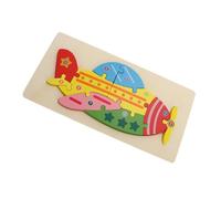 Milisten Puzzle Bois Avion Éducatif pour Garçons et Filles Apprentissage Multidimensionnel