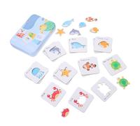 Milisten Puzzle Éducatif Garçon Fille Boîte Thème Océan Jeu Association Couleurs et Mots Éveil Montessori pour Développement Cognitif et Apprentissage Précoce