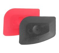 Milisten Racloir Cuisine 2 Pièces en PC Réutilisable, Grattoir à Aliments Résistant et Antiadhésif, Taille Moyenne Ovale, Lot Rouge et Noir, pour Nettoyage Poêles, Bols et Décoration