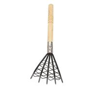 Milisten Râteau à Palourdes avec Paquet en Filet Outil Compact pour Creuser Fruits de Mer 1 Acier Inoxydable Manche en