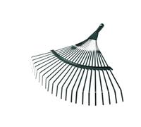 Milisten Râteau de Jardin à 22 Dents Métal Manche en Bois, Outil de Ramassage Feuilles et Herbes pour Jardin, Pelouse et Cour, Couleurs Aléatoires Orange/Vert, Nettoyage Couleur Aléatoire