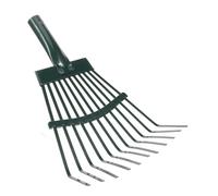 Milisten Râteau De Jardin Multifonction en Acier à Haute Teneur en Carbone Petit Râteau à 11 Dents pour Pelouse Et Jardinage Portable pour Déterrer Et Ramasser Les Feuilles