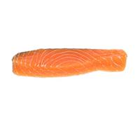 Milisten Realistic Fake Salmon Slice: 6.7" Artificial Sushi Food Model - High-Density PVC Sashimi Prop for Japanese Restaurant Display, Photography & Kitchen Staging