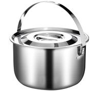 Milisten Récipient Cuisine en Acier Inoxydable 304, Bol à Mélanger 2,4 L Couvercle Hermétique et Poignée, Saladier Multifonction Résistant à Haute Température, Cuisine, Stockage