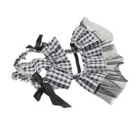 Milisten Robe pour Chien à Carreaux Et Tutu Vêtements De Fête pour Animaux De Compagnie Tenue Chic pour Anniversaires Et Mariages