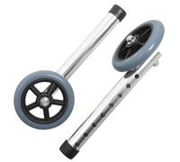 Milisten Roues pour Déambulateurs Roulettes Pivotantes Lisses 2pcs en Alliage D'aluminium Caoutchouc Remplacement Facile et Solide Accessoires Universels pour Marcheurs