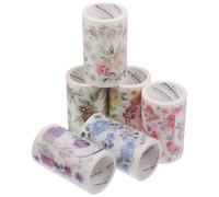 Milisten Ruban Adhésif Décoratif Washi 6 Pcs 2 M Fleuri pour Scrapbooking Loisirs Créatifs Journalisation Autocollants Décoratifs Polyvalents Style Aléatoire