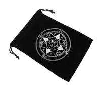 Milisten Sac De Rangement Tarot Petite Pochette Purs à Cordon Sac en Soie Badge Porte-clés Femmes Mignons Étui pour Écouteurs Conteneur De Stockage Cosmétique Flanelle Noir
