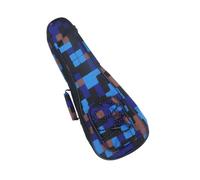 Milisten Sac de Transport pour Ukulélé Rembourré Coton Sac Double Épaule avec Motif Floral et Écossais Adapté Aux Hommes et Femmes Bleu