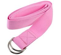 Milisten Sangle de Tension pour Yoga 183 CM Rose Pâle Sangle Extensible pour Étirements et Pilates Accessoire Auxiliaire de Fitness pour Musculation Étirement Musculaire et Posture