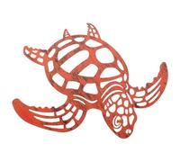 Milisten Sculpture Murale Tortue en Fer Forgé pour Jardin et Patio Décoration Murale Extérieure Artistique en Métal Ajouré Marron pour Salon Chambre Bureau à Suspendre Décorative