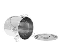 Milisten Seau Scellé en Acier Inoxydable Couvercle Étanche, Seau de Rangement Cuisine Portable, Structure Bien Conçue et Apparence Simple
