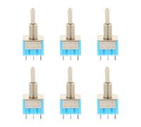 Milisten Sélecteur à Bascule Métallique 6 Mm 3 Positions pour Guitare Électrique, Lot de 6 Pièces, Interrupteur Rocker Solide et Compatible, Accessoire Professionnel pour Contrôle