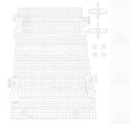 Milisten Séparateurs D'aquarium en PP Transparent 4 Pièces 6 Ventouses, Grille de Fond Ajustable pour Séparation de Poissons Betta et Isolation Réservoir d'eau Douce