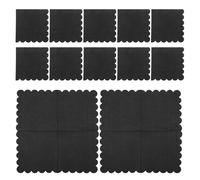 Milisten Serviettes festonnées noires, 100 pièces : serviettes en papier jetables élégantes pour les fêtes et les mariages, pour dresser la table et nettoyer rapidement