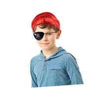 Milisten Set Accessoires Costume Pirate avec Bandana Rouge Perroquet et Cache Œil pour Cosplay et Fêtes à Thème