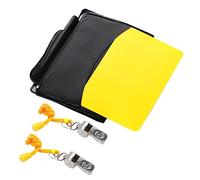 Milisten Set Arbitre Football avec Cartes Rouge et Jaune Sifflets Métalliques Porte Cartes et Carnet de Scores pour Match et Entraînement