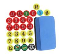 Milisten Set Daccessoires pour Tableau de Football Pièces Magnétiques Multicolores avec Effaceur Éponge Aimants de Formation Résistants pour Tableau Dentraînement