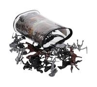 Milisten Set de 52 Figurines de Guerriers Médiévaux en Plastique pour Décoration Intérieure et Activités DIY, Modèle Soldats et Chevaux Adapté pour Extérieur et Étagères