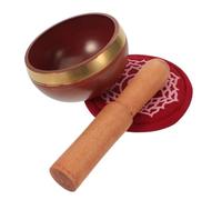 Milisten Set de Bol Chantant Népalais Chakras avec Coussin et Maillet Instrument de Portable pour Yoga Relaxation et Sommeil Bol Tibétain Martelé Main