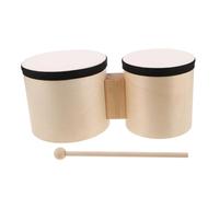 Milisten Set de Bongos Bois avec Baguettes Tambourins pour Débutants Instrument de Percussion Portable pour Performance de Danse et Éducation Musicale Plein Air