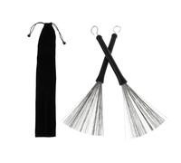 Milisten Set de Brosses Jazz pour Batterie avec Sac Nettoyage des Surfaces et Recoins Design Ergonomique Antidérapant et Compact pour Batterie Jazz et Tambour