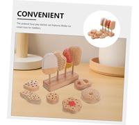 Milisten Set de Jeu Bois Glace et Donuts pour Garçon Fille Accessoires Réalistes de Cuisine pour Jeu de Rôle Décoration de Fête et Boutique de Glace Imitation Alimentaire