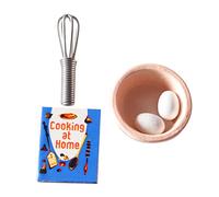 Milisten Set de Mini Accessoires de Cuisine pour Maison de Poupée Kit Décoratif Œuf et Batteur Miniature de Cuisine Élégant pour Décoration de Scène Miniature