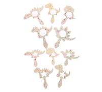 Milisten Set de Miroirs Bois pour Garçon Fille Forme Dinosaure et Princesse Kit DIY Peinture avec Autocollants Miroir Décoratif à Contraste Élevé Activité Artistique pour Filles et