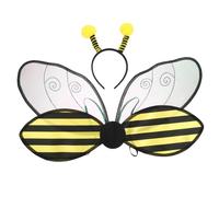Milisten Set Déguisement Abeille Garçon Fille Ailes et Bandeau Cosplay Doux et Confortable pour Halloween Fêtes et Spectacles