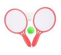 Milisten Set Raquettes Tennis Garçon Fille avec Ballon Sportif Extérieur pour Garçon et Fille Améliore Coordination et Réaction Ensemble Raquettes Rouge pour Jeux Plein Air
