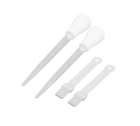 Milisten Set Ustensiles Cuisine Huile Barbecue avec Pipettes Doseuses Graduées et Brosses pour Assaisonnement Précis Blanc