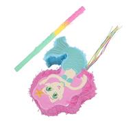 Milisten Sirène en Papier et Résistante pour Fête D'anniversaire Fille avec Bandeau et Chauve-souris, Décoration Unique Thème Océan, Facile à Décorer