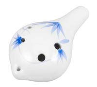 Milisten Six Hole Ceramic Ocarina Flute Portable Ancient Wind Instrument With Pure Alto C Sound Small Longmouth Design For Comfortable Playing And Smooth Note Transitions