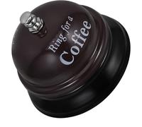 Milisten Sonnette de Service en Alliage D’aluminium, Cloche de Réception Marron Coffee 7,5x5,5 Cm, Sonnerie Claire et Puissante pour Bureau, Restaurant et Classe, Cloche Cuisine et Appel