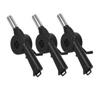 Milisten Souffleur à Main Portable 3 Pièces en Métal et Plastique pour Barbecue, Ventilateur Soufflant Extérieur pour Allumer Rapidement le Charbon de Bois