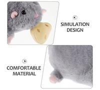 Milisten Souris en Peluche Souris en Peluche de Dessin animé avec du Fromage - Marionnette Amusante à Tirer sur Une Ficelle - Petite poupée Animale pour Jouer sur Le canapé ou Le Coussin.